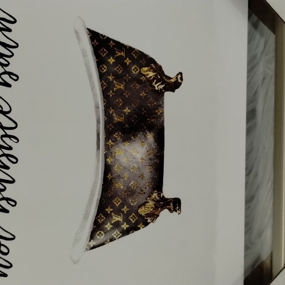 Home Designs "Happiness Is A Long Hot Bubble Bath" LV Tub Wall Picture - Picture 3 of 4